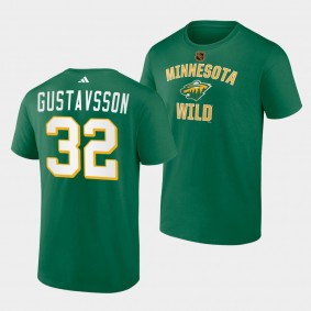 Minnesota Wild Reverse Retro 2.0 Filip Gustavsson #32 Green T-Shirt Wheelhouse