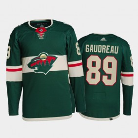 Frederick Gaudreau Minnesota Wild Primegreen Authentic Pro Jersey 2021-22 Green #89 Home Uniform