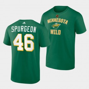 Minnesota Wild Reverse Retro 2.0 Jared Spurgeon #46 Green T-Shirt Wheelhouse