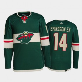 Joel Eriksson Ek Minnesota Wild Primegreen Authentic Pro Jersey 2021-22 Green #14 Home Uniform