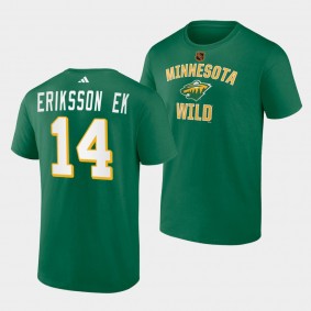 Minnesota Wild Reverse Retro 2.0 Joel Eriksson Ek #14 Green T-Shirt Wheelhouse