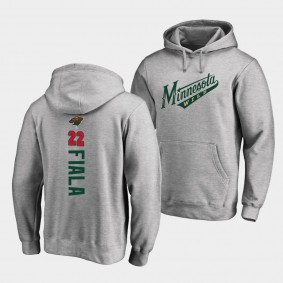 Kevin Fiala Minnesota Wild Personalized Playmaker Gray Pullover Hoodie