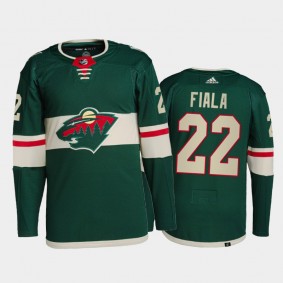 Kevin Fiala Minnesota Wild Primegreen Authentic Pro Jersey 2021-22 Green #22 Home Uniform