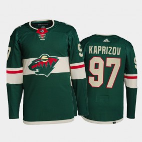 Kirill Kaprizov Minnesota Wild Primegreen Authentic Pro Jersey 2021-22 Green #97 Home Uniform