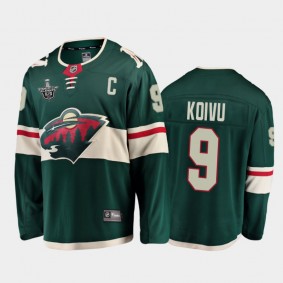 Minnesota Wild Mikko Koivu #9 2020 Stanley Cup Playoffs Green Home Jersey