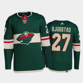 Nick Bjugstad Minnesota Wild Primegreen Authentic Pro Jersey 2021-22 Green #27 Home Uniform