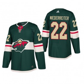 Men's Minnesota Wild Nino Niederreiter #22 Home Green Authentic Player Cheap Jersey