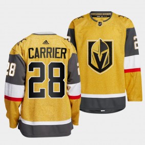 Vegas Golden Knights 2022-23 Home William Carrier #28 Gold Jersey Authentic