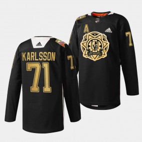 Vegas Golden Knights 2024 First Responders William Karlsson #71 Black Jersey