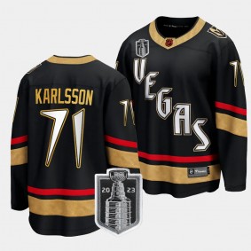 2023 Stanley Cup Final William Karlsson Jersey Vegas Golden Knights Black #71 Special Edition Men's