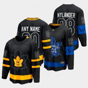 Toronto Maple Leafs x drew house William Nylander Alternate Jersey Men Black Premier Reversible Next Gen uniform Justin Bieber