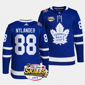 2024 NHL All-Star Skills William Nylander Toronto Maple Leafs Blue #88 Authentic Home Jersey