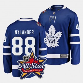 2024 NHL All-Star Patch William Nylander Jersey Toronto Maple Leafs Royal #88 Home Men's