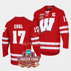 Wisconsin Badgers Britta Curl 2023 NCAA National Champions Red Womens Ice Hockey Jersey