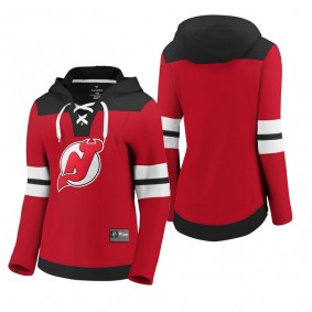 Women's New Jersey Devils Red Franchise Pullover Hoodie