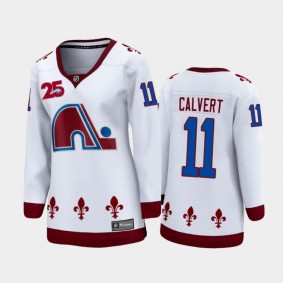 2020-21 Women's Colorado Avalanche Matt Calvert #11 Reverse Retro 25th Anniversary Special Edition Jersey - White