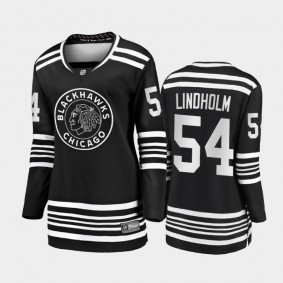 2020-21 Women's Chicago Blackhawks Anton Lindholm #54 Alternate Breakaway Player Jersey - Black