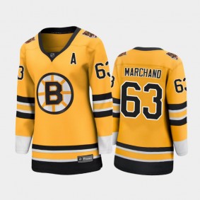Women Boston Bruins Brad Marchand #63 2021 Special Edition Jersey - Gold