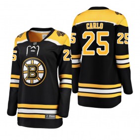 Women's Brandon Carlo #25 Boston Bruins Home Breakaway Player Black Bargain Jersey