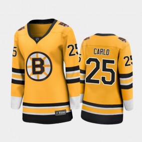Women Boston Bruins Brandon Carlo #25 2021 Special Edition Jersey - Gold