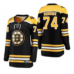 Women's Jake DeBrusk #74 Boston Bruins Home Breakaway Player Black Bargain Jersey