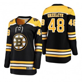 Women's Matt Grzelcyk #48 Boston Bruins Home Breakaway Player Black Bargain Jersey