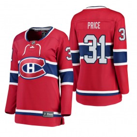 Women's Carey Price #31 Montreal Canadiens Home Breakaway Player Red Bargain Jersey