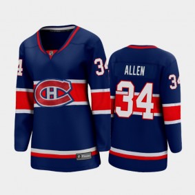 2020-21 Women's Montreal Canadiens Jake Allen #34 Special Edition Jersey - Blue
