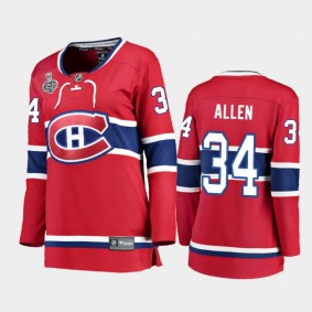 Women Montreal Canadiens Jake Allen #34 2021 Stanley Cup Final Home Jersey - Red