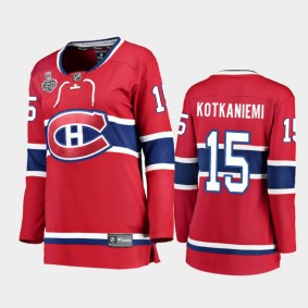 Women Montreal Canadiens Jesperi Kotkaniemi #15 2021 Stanley Cup Final Home Jersey - Red