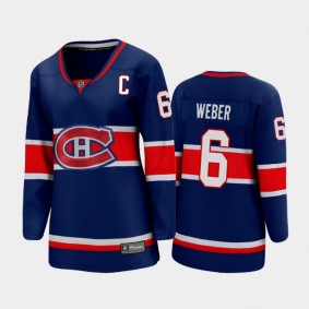 2020-21 Women's Montreal Canadiens Shea Weber #6 Special Edition Jersey - Blue