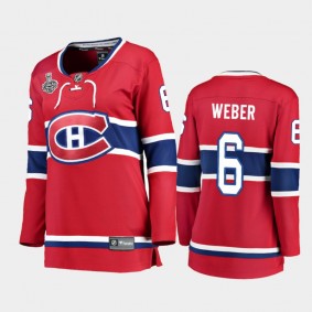 Women Montreal Canadiens Shea Weber #6 2021 Stanley Cup Final Home Jersey - Red