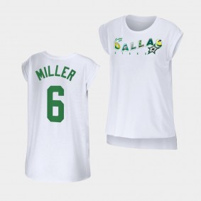 Dallas Stars WEAR by Erin Andrews Colin Miller Women Greetings From Sleeveless White T-Shirt