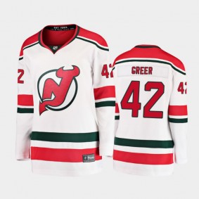 2021 Women New Jersey Devils A.J. Greer #42 Alternate Jersey - White