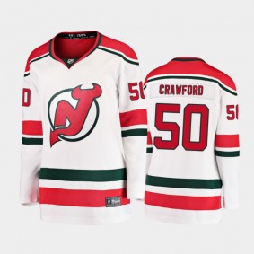 2020-21 Women's New Jersey Devils Corey Crawford #50 Alternate Breakaway Player Jersey - White