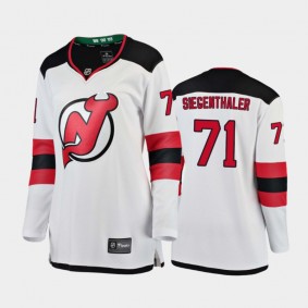 2021 Women New Jersey Devils Jonas Siegenthaler #71 Away Jersey - White
