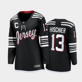 Women New Jersey Devils Nico Hischier #13 Alternate 2022 Premier Jersey Black