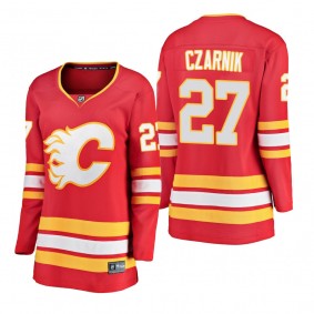 Women's Austin Czarnik #27 Calgary Flames 2018-19 Alternate Fanatics Branded Breakaway Red Bargain Jersey