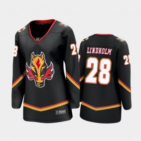 Women Calgary Flames Elias Lindholm #28 2021 Special Edition Jersey - Black