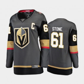 Women Vegas Golden Knights Mark Stone #61 Home 2021 Captain Jersey - Black