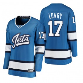 Women's Adam Lowry #17 Winnipeg Jets 2018-19 Alternate Fanatics Breakaway Player Blue Bargain Jersey