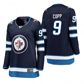 Women's Andrew Copp #9 Winnipeg Jets Home Breakaway Player Navy Bargain Jersey