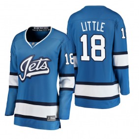 Women's Bryan Little #18 Winnipeg Jets 2018-19 Alternate Fanatics Branded Breakaway Blue Bargain Jersey