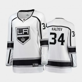 2020-21 Women's Los Angeles Kings Arthur Kaliyev #34 Away Breakaway Player Jersey - White