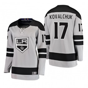 Women's Ilya Kovalchuk #17 Los Angeles Kings 2019 Alternate Breakaway Player Fanatics Branded Gray Bargain Jersey
