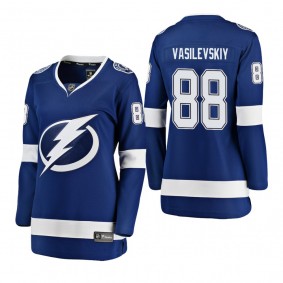 Women's Andrei Vasilevskiy #88 Tampa Bay Lightning Home  Breakaway Player blue Bargain Jersey