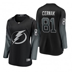 Women's Erik Cernak #81 Tampa Bay Lightning 2019 Alternate Fanatics Branded Breakaway Black Bargain Jersey
