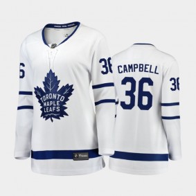 2021 Women Toronto Maple Leafs Jack Campbell #36 Away Jersey - White