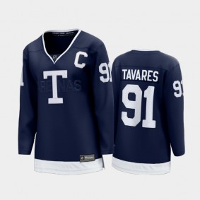 Women Toronto Maple Leafs John Tavares #91 Heritage Classic 2022 Jersey Navy