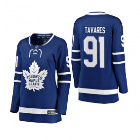 Women's John Tavares #91 Toronto Maple Leafs Home Breakaway Player Blue Bargain Jersey